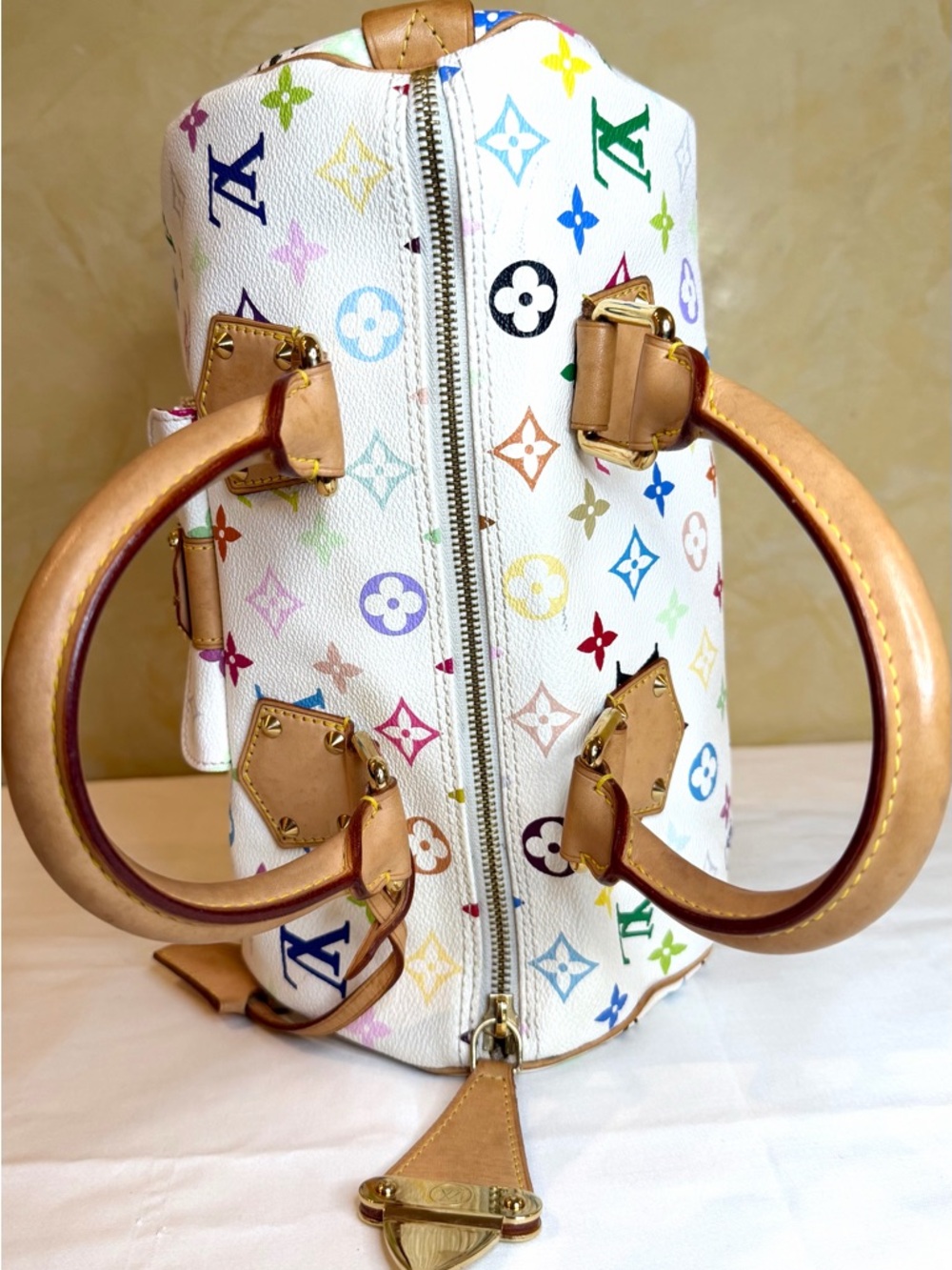 Louis Vuitton White Multicolor Monogram Speedy 30 - Picture 12 of 16